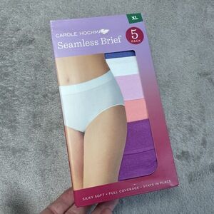 Carole Hochman Women's XL Seamless Brief Multicolor e0402